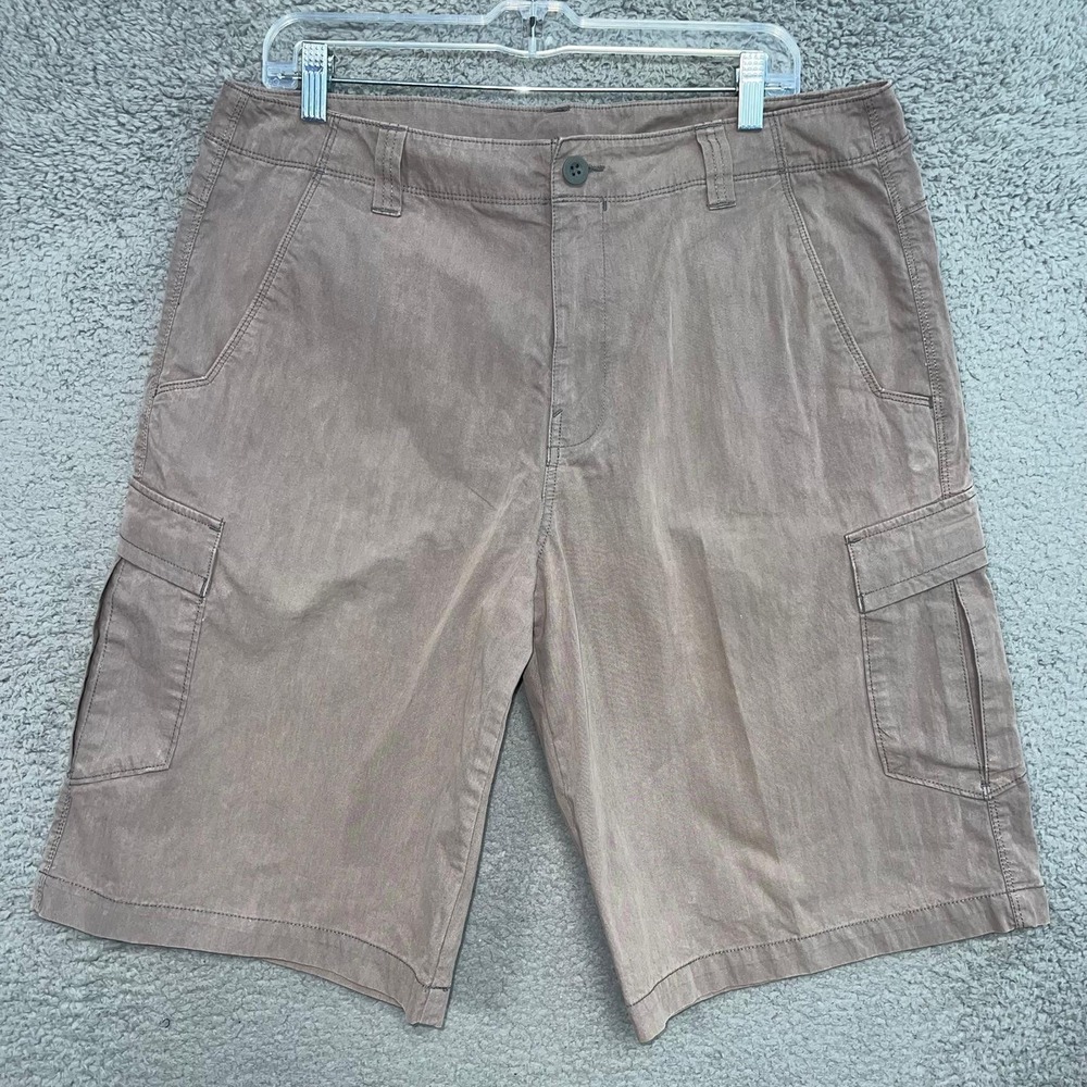 The North Face Cargo Shorts Men's Size 34 x 12 Brown Nylon Blend Utility Pockets